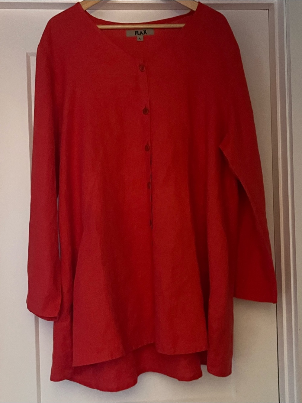 FLAX  *Pink* Linen Tunic Dress With Stitching Detail Oversized L - Picture 5 of 6